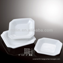 dishwasher safe white porcelain salad plate